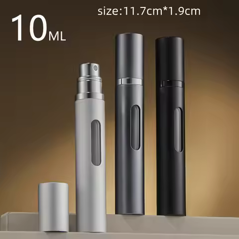10ml glass liner aluminum alloy shell nano mist nozzle bottom filling perfume sub bottle spray bottl
