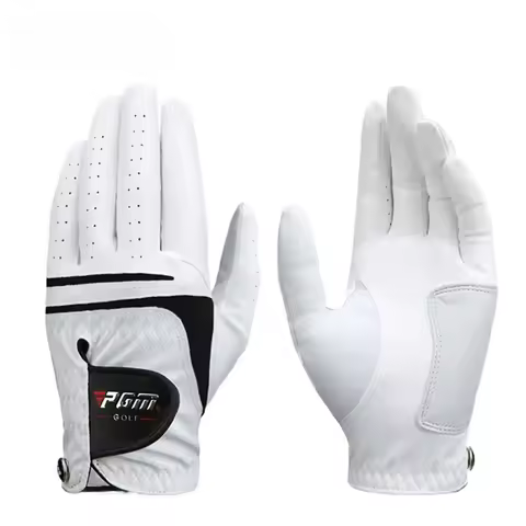 Men Golf Gloves White Breathable Kid-lambskin Genuine Leather Sport Hand Glove Wear Single Left Righ