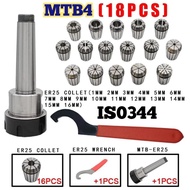 Complete package Arbor collet MTB4 M16 ER25 set collet ER25 16pcs 1mm - 16mm
