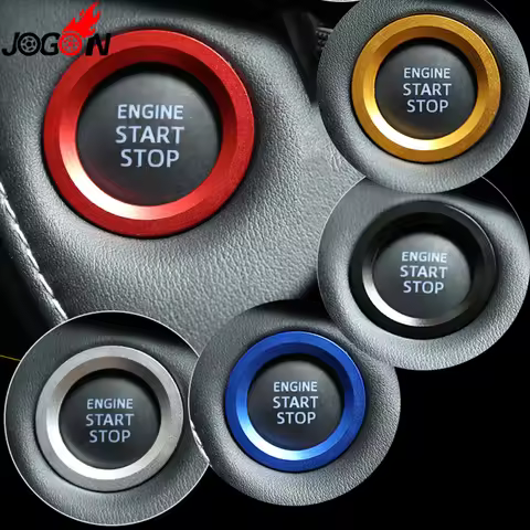 Car Push Start Stop Engine Button Ring Cover Trim Sticker Decoration For Toyota 86 GT86 FT86 Scion F