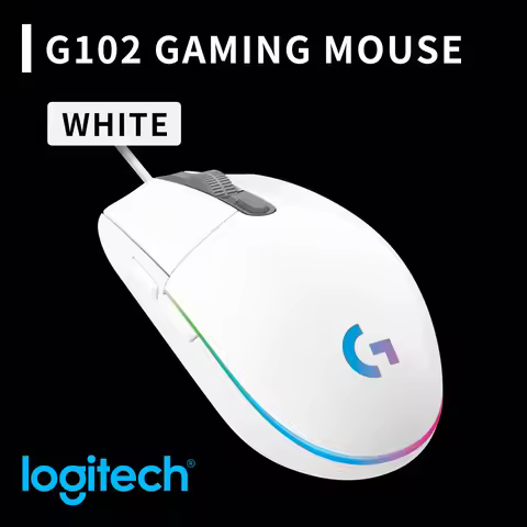 Logitech G102 Wired Gaming Mouse 1ms Response LIGHTSYNC RGB 6 Programmable Buttons Compatible With G