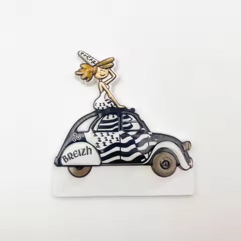 French Brittany Travel Souvenirs Creative Personalized Decorations Resin Magnets Souvenirs Refrigera