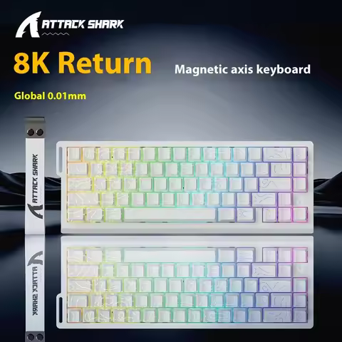 Attack Shark X68he Mechanical Keyboard Wired Rgb Esports Low Delay Adjustable Bond Path Side Engrave
