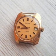 機械式蘇聯男錶 Vostok 18 顆紅寶石 - 鍍金上鍊 Vostok 手錶