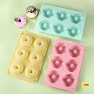 H&X 1Pc 6Cavities Donut Cake Silicone Molds DIY Kitchen Baking Mold Baking Tray Donut Candy Making M