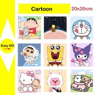 Malaysia Stock- Paint By Number 20x20cm Number Painting/Oil Paniting Kuromi/Cartoon Series 9 Model T