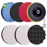 Car Polishing Kit  Buffing Pads, Car Foam Polishing Pads, Buffer Attachment With M14 Drill Adapter
