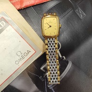 *二手附證書古董錶 OMEGA金銀雙色方型手錶 女錶 53555649原裝 $9900