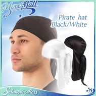 Silk Durag with Extra Long Tail – Soft Wave Cap for Men & Women, Pirate Style