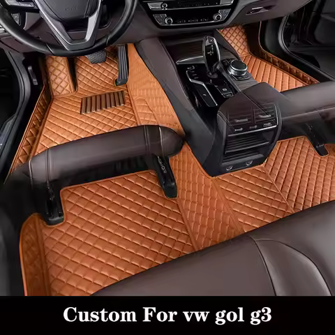 Custom Car Floor Mat For Volkswagen Gol G3 2000 2001 2002 2003 2004 4 Doors Leather Foot Pad Luxury 