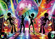 LYWYGG 7x5ft Disco Backdrop Back to 70s 80s 90s Dance Party Backdrops Disco Theme Party Background c