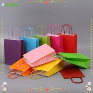 MOLIHA 6PCS Rectangular Gift, Candy Colorful Packaging Colored Kraft Paper Bags, Mini Cookie Hand-held Christmas Festival Gift Bag Party