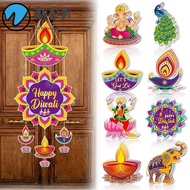 WON Diwali Door Hanging Pendants, DIY Paper Diwali Hanging Ornament, Fashion Happy Diwali Deepavali 