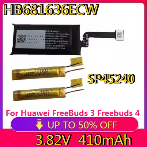 New HB681636ECW 410mAh New Replacement Battery For Huawei FreeBuds 3 Freebuds 4 4E Wireless Bluetoot