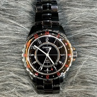 CHANEL J12 GMT 黑色 陶瓷 紅色 數字 41MM 日期 機械 自動 auto 錶 手錶