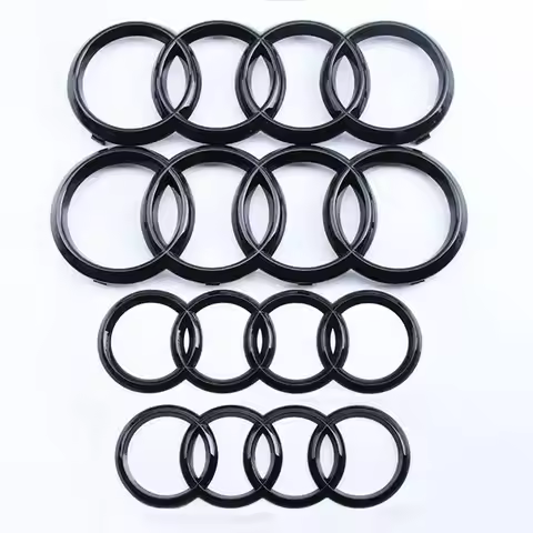 4 Rings ABS Car Front Hood Emblem Bonnet Logo Rear Trunk Badge For Audi A3 A4 A5 A6 A7 A1 A2 Q2 Q3 Q