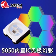 5050Lamp Beads LED Light Strip 5050Built-in IC Waterproof Iridescent Programmable Light Beads5050Mag