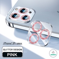 Glitter Rhinestone Camera Lens Srceen Tempered Protector iPhone 11 Compatible for iPhone 14 Pro Max 13 12 Pro Max Lens Protective Glass Film Accessories