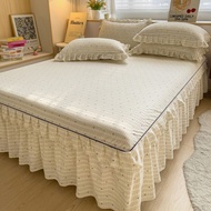 HUALUNOLAY | Flounced Lace Decorative Skirted Bed Sheet for Bed Sizes Anti-slip