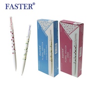 ปากกา Faster FLORAL DESICN CX910 ปากกาลูกลื่น ด้ามลายดอกไม้ ลายเส้น 0.38 (12ด้าม)