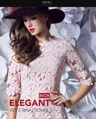 HAAOE ชุด European Lace Dress ผ้าลูกไม้ทั้งชุด