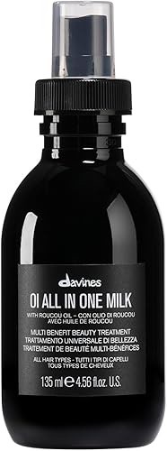 Davines OI All in One Milk | Hair Milk Spray | Powerful Hair Detangler + Heat Protection | Smoothes 