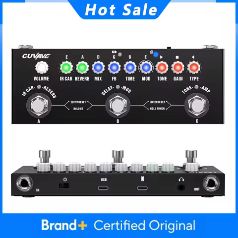 CUVAVE Cube BABY Guitar Multi-effects Pedal Processor Delay Chorus Reverb Effect Rechargeable Electr