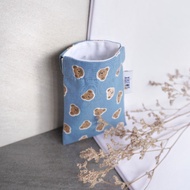 SA2 Teddy Snap Pouch / Handmade Pouch Card Holder / New Year Pouch