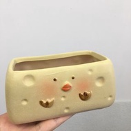 可愛小雞造型花盆 多肉花盆 動物花盆長方形陶瓷花盆 
