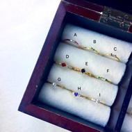 Japanese Retro 14k Gold-Packed Ring 14k Gold-Plated Thin Line Classy Female Ruby