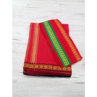 MEN'S TRADISIONAL COTTON COLORED VESHTI / DHOTI (Red)