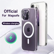 🇹🇭THSO MagSafe for เคส iphone 13 12 11 14 Pro Max 12 13 Mini Pro Max Plus เคส ไอโฟน 11 เคสไอโฟน13 แม่เหล็กเคสใส้ เคสโทรศัพท์มือถือแบบแข็ง เพิ่มระดับป้องกันตก