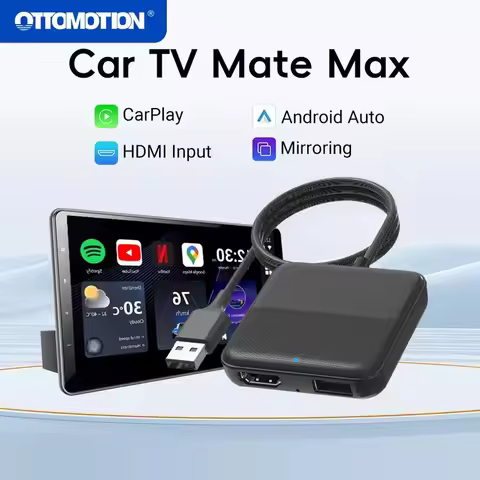 OTTOMOTION Car Tv Mate HDMI Multimedia Adapter Wired to Wireless Carplay Video Converter for Google
