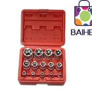 BAIHEE 14PCS/Set Hexagon Socket Nut Socket, External Hex E4-E24 Wrench Head Star Socket Set, Versati