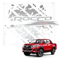 Sticker Rocco สีเทา สติ๊กเกอร์ ลาย ร็อคโค่ สีเทา Gray ใส่ Toyota Revo Revo Rocco หรือเอาไปดันแปลงใส่