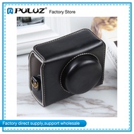 PULUZ For Sony ZV-1F Vlog Camera Full Body Magnetic Leather Camera Case Bag with Strap