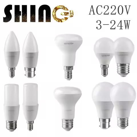 LED Energy Saving Bulb AC220V E14 E27 B22 3w-24w 3000K 4000K 6000K Lamp With Ce Rohs For Home Office