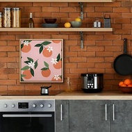 柑橘與花卉拼貼II-童趣/掛畫/繽紛/水果/牆面裝飾/複製畫/佈置