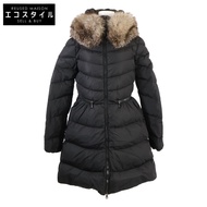 二手 Moncler MIRIELON 羽絨服，藍色霜狐狸毛，2 碼