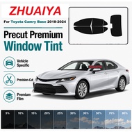 Premium Precut Nano Ceramic Tint For Toyota Camry Base 2018-2024 2Mil UV99% IR99% 5-Year Warranty