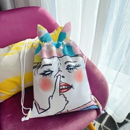 束口後背包 豬鼻女