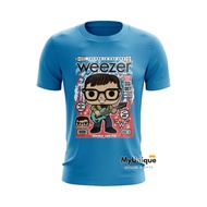 MyUnique Pop Culture WEEZER RIVERS CUOMO Custom Print T-shirt (Sea Blue)