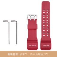 สายนาฬิกาคาสิโอเหมาะสำหรับสายนาฬิกาซิลิโคนเรซินสีดำทอง GG-1000 GWG-100GB กันน้ำ