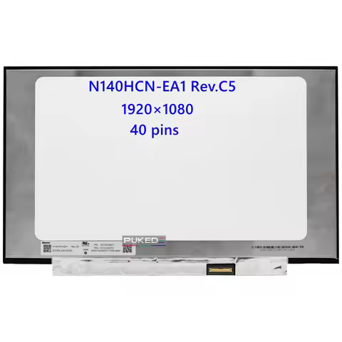 14.0'' IPS Lcd Screen Display Panel Matrix On-Cell Touch 45%NTSC N140HCN-EA1 Rev.C5 C1 FHD 1920x1080
