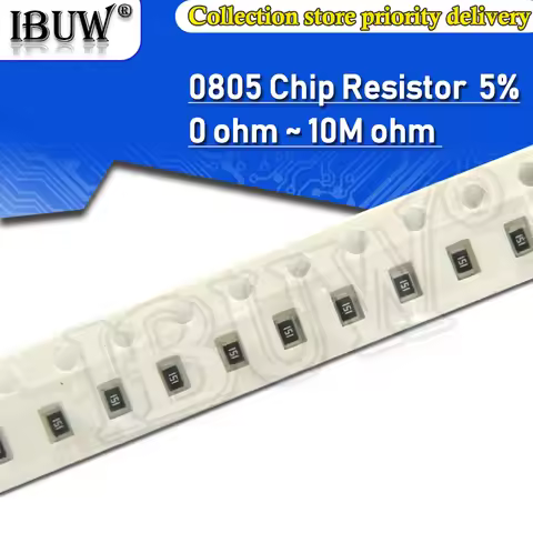 100pcs 0805 5% 1/8W SMD chip resistor 0R ~ 10M 0 1R 10R 100R 220R 330R 470R 1K 4.7K 10K 47K 100K 1M