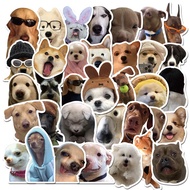 50 Sheets Popular Realistic Dog Stickers Funny Dog Emoticon Pack Stickers Non-Repetitive Sand Sculpt