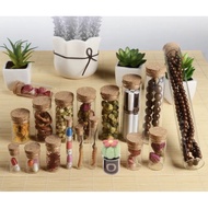 KAYU Wooden Lid Glass Cup Bottle - Straight 22mm (1Dozen Package) - Y109