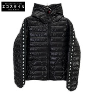 Pre-owned DUVETICA x HYDROGEN 01835458 Black Skull and Star Full-Zip Hooded Down Jacket, Size 48