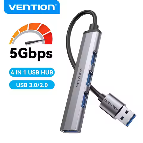 Vention USB 3.0 Mini Hub 4 Port USB 2.0 Multi Splitter Adapter Computer Accessories Portability Lapt