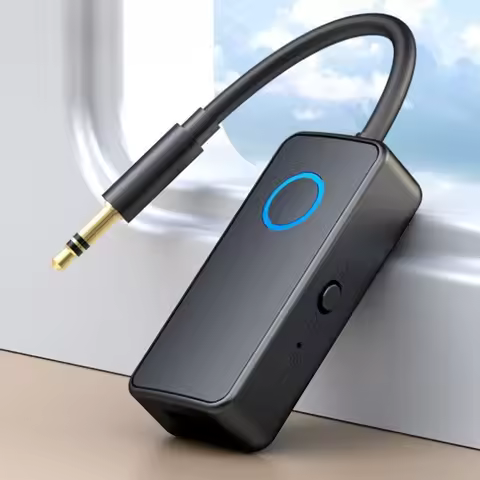 Car Bluetooth5.4 Music Audio Cable Adapter TX OR RX Dual-Mode Low-Latency Connection​ ​3.5mm AUX Rec